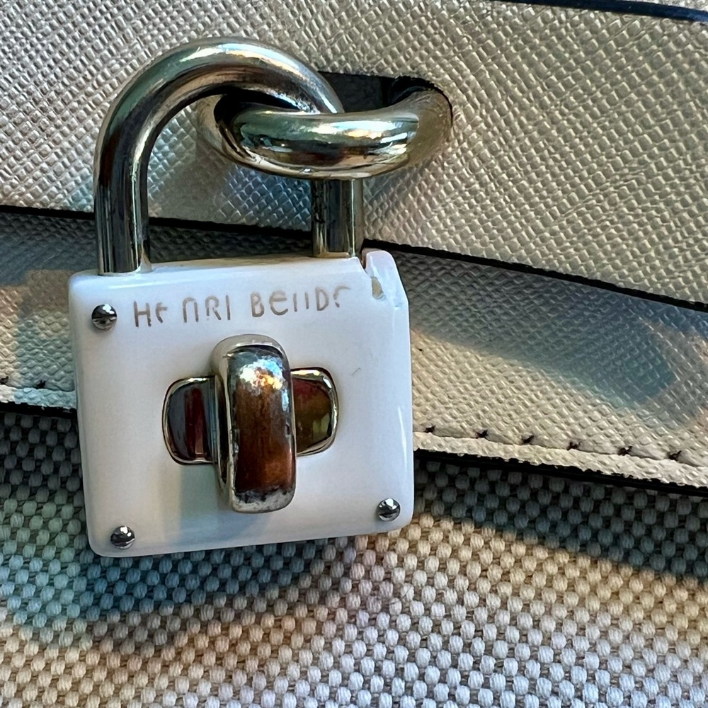 Henri Bendel Jetsetter convertible backpack with purple interior lining. - Picture 4 of 15